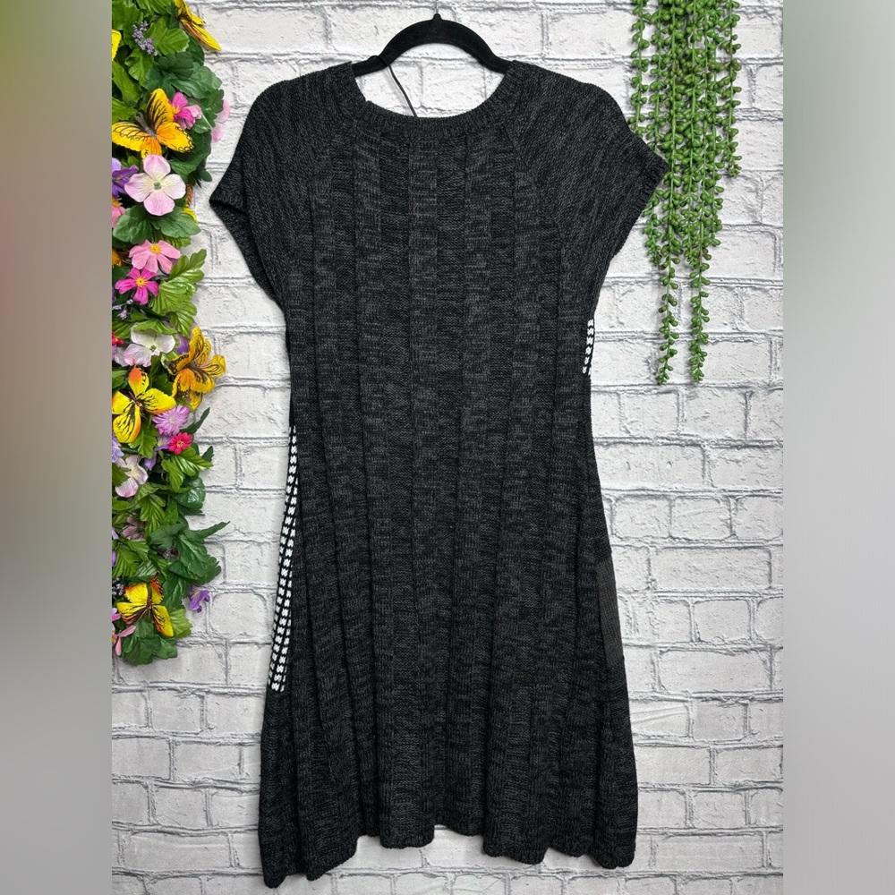 **🌼3/$30🌼Style & Co Short Sleeve Colorblock Woven Sweater Dress Size Medium - Picture 10 of 16